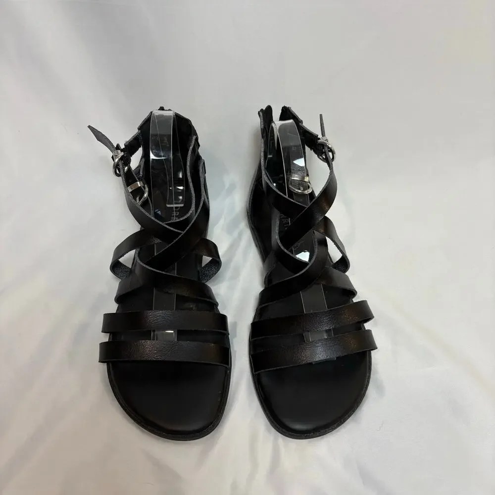 Torrid Black Criss-Cross Strappy Gladiator Sandals Women Size 9 WW